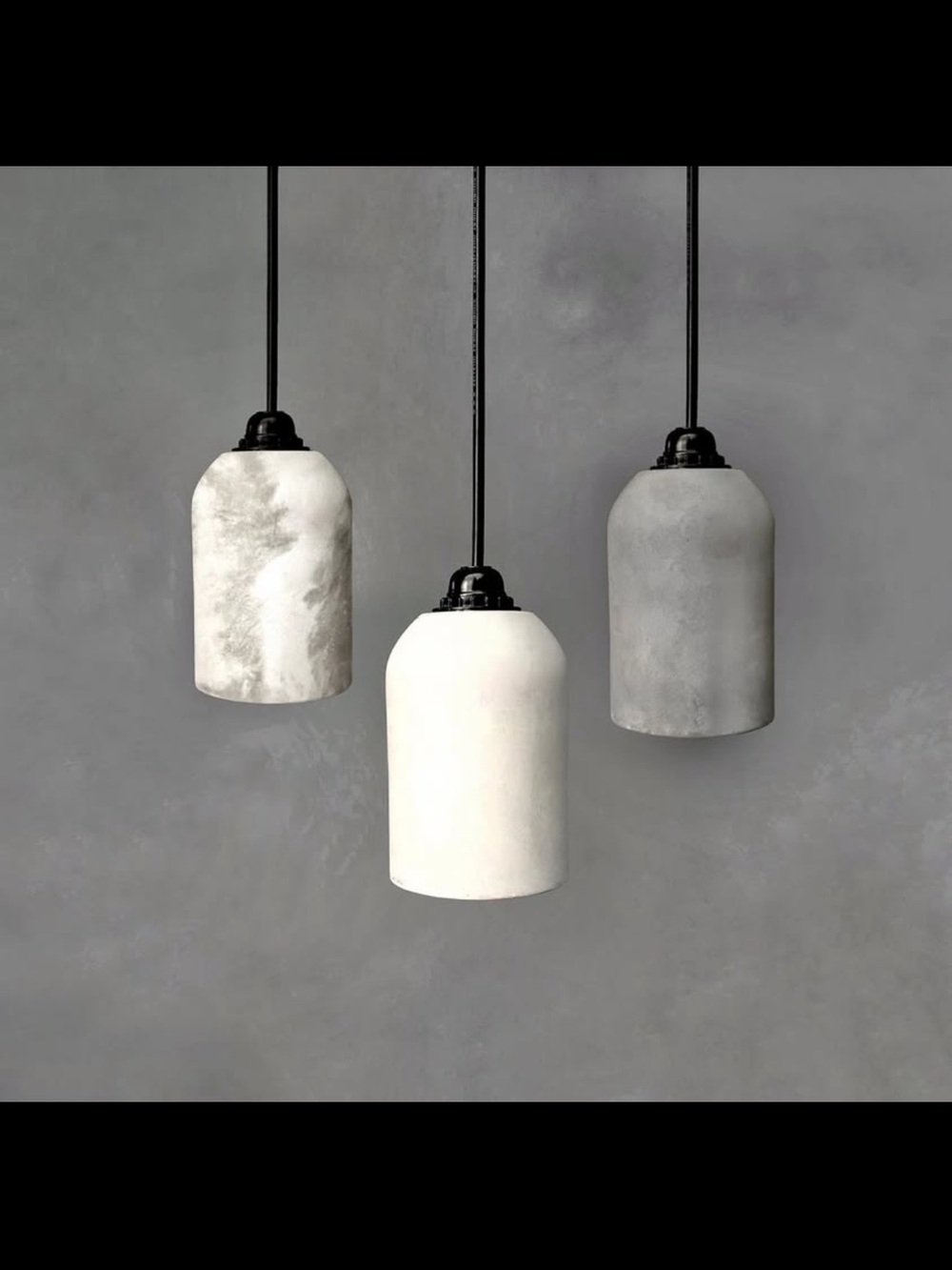 NEW Concrete Handmade Nordic/Scandinavian Designer Pendant Light -- Art Deco